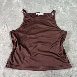 VTG 90s BACKSTAGE Square Neck Babydoll Tanktop Womens‎ L Rave Boho Indie Grunge
